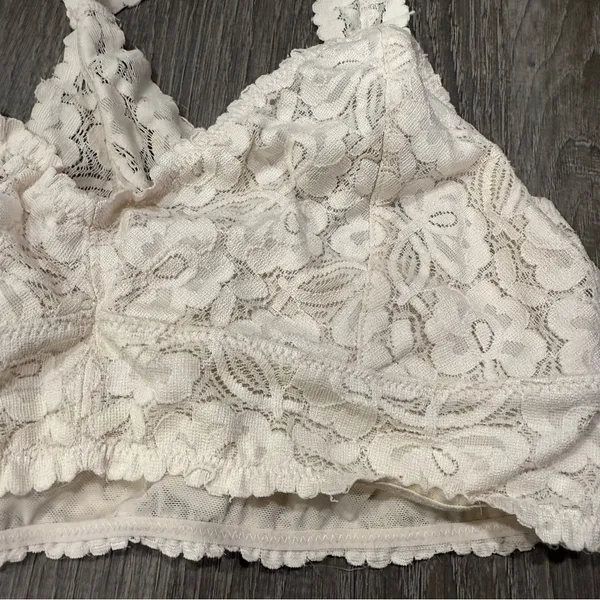 Free People Light Pink Galloon Lace Racerback Bralette - Image 5