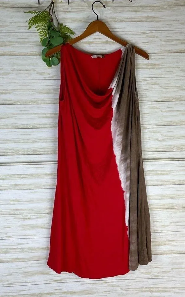 Chalet Made in USA tricolor tie dye drape dress - Image 3