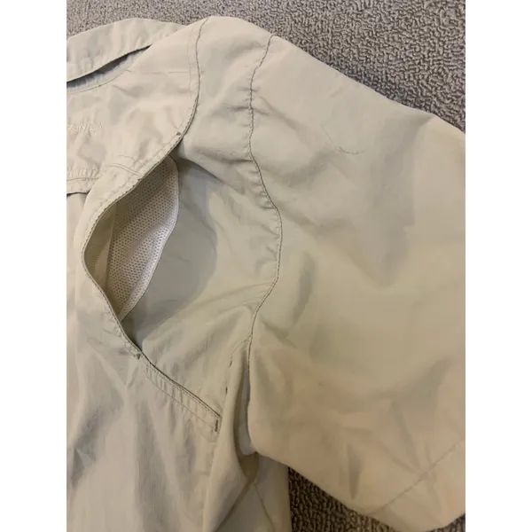 Columbia Titanium Hiking Shirt Womens M Tan Excellent Short Sleeve Vented TL7155 - Image 10