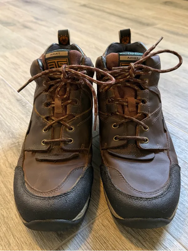 Ariat Terrain Waterproof Leather Hiking Laced Up Brown Work Boots Women's 11 B - Image 2