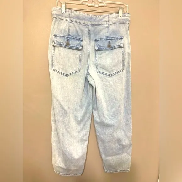 We the Free Jeans Women 26 Blue Denim Paloma Baggy Slouch Light‎ Wash Pockets - Image 2