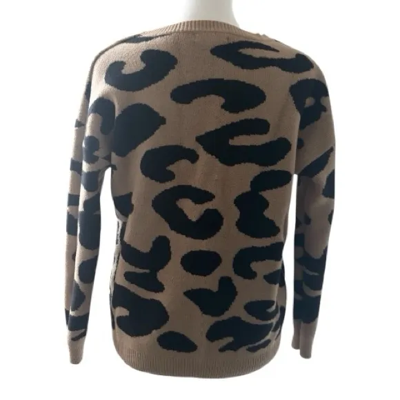 Leopard Print Sweater - Tan and Black - Image 6