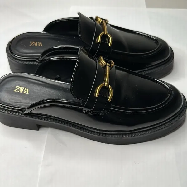 Zara Buckle Loafer Mules - Image 2