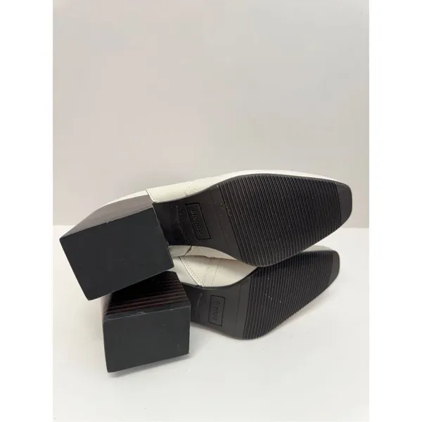 Blondo Boots Salome Ivory‎ Leather Waterproof Block Heel Ankle Booties Size 6.5 - Image 9
