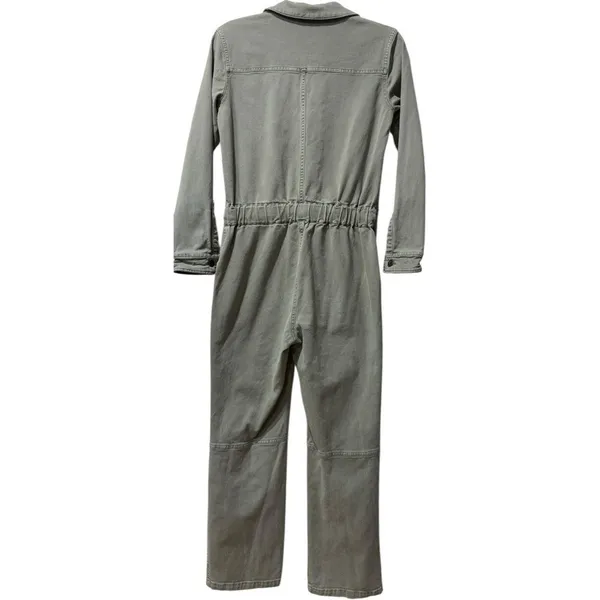Faherty Overland Twill Utility Jumpsuit Olive‎ Green Straight Leg Size XS $289 - Image 5