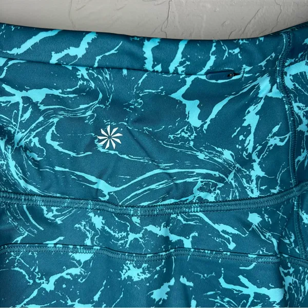 Athleta Ace Printed Ripple Marble Borealis Green Patterned Tennis Athletic Skort - Image 12