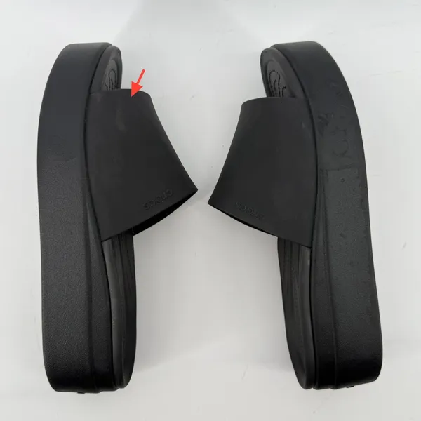 Crocs Brooklyn Slide Low Wedge Sandal Black Women 11 Platform Y2K Slip On Chunky - Image 7