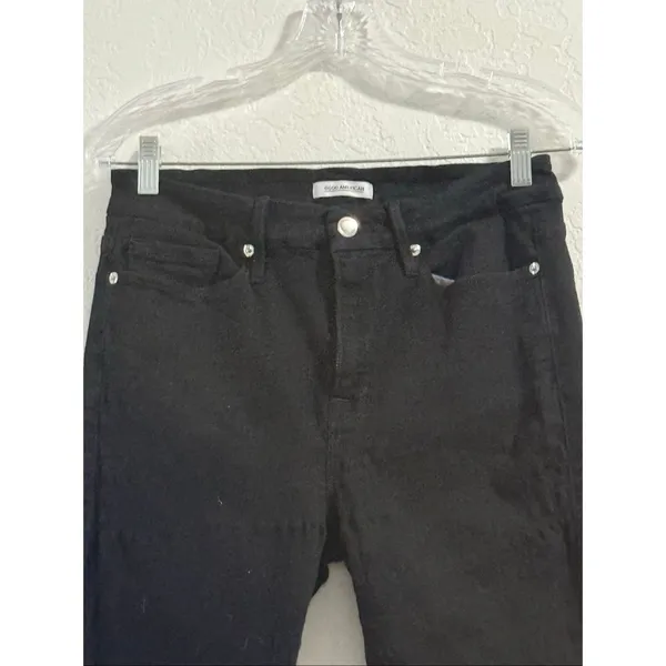 Good American Jeans Women’s 12/31 Good Legs High Rise Black Step Fray Skinny - Image 2