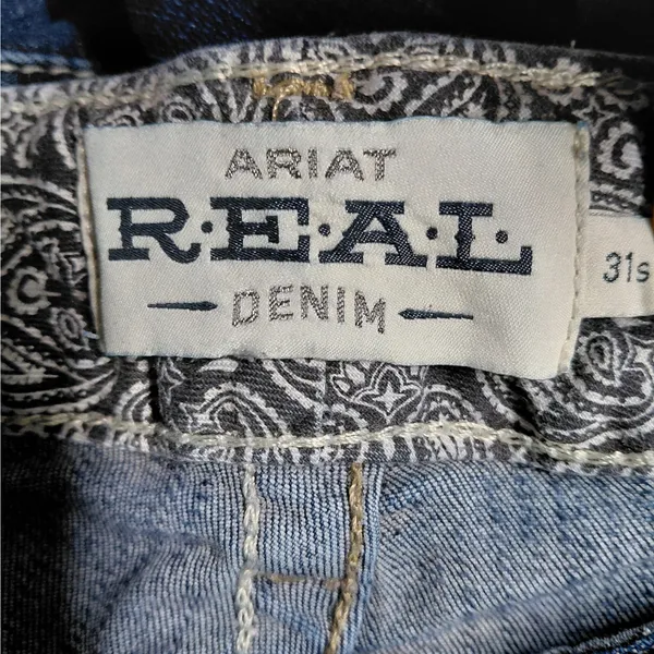 Ariat REAL Denim Womens Bootcut Jeans Size 31S Blue Western Cowgirl Equestrian - Image 5