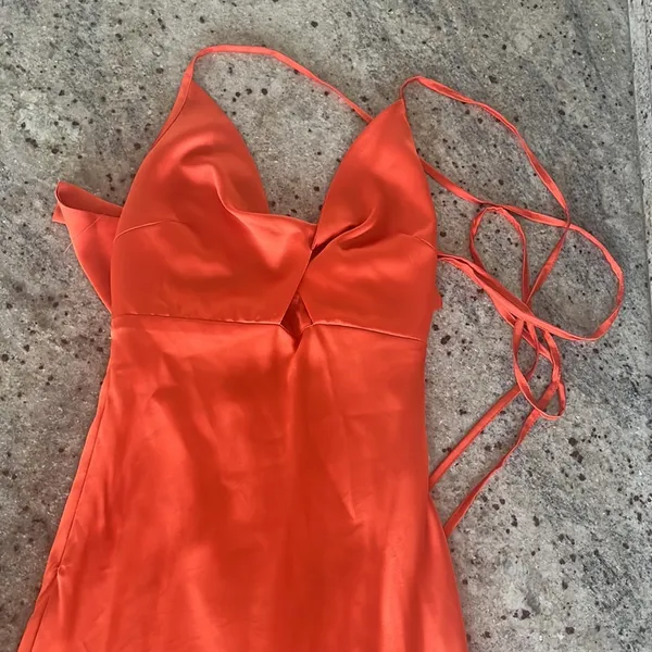 Reverse Stella Orange Midi Dress - Image 7