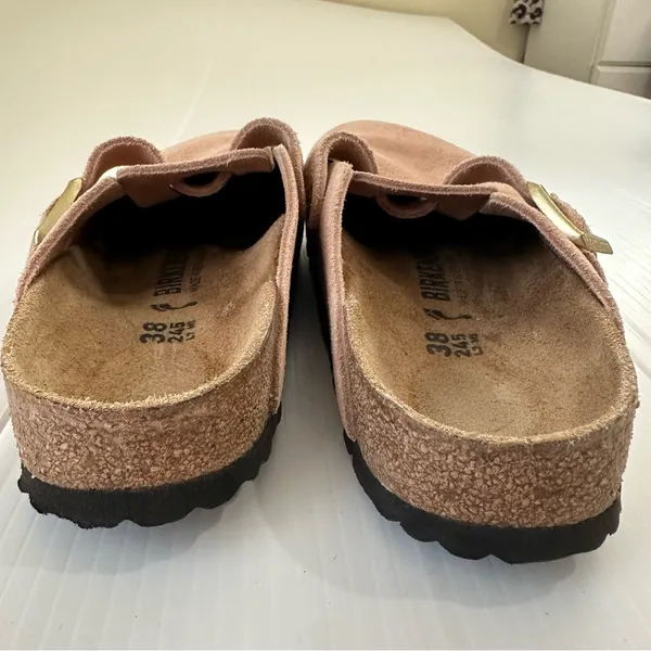 Birkenstock Boston Suede Mules Pink Clay, 7-7.5 (38) - Image 6