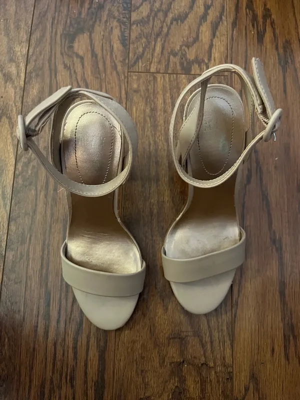 Mix No. 6 Nude Block Heel Ankle-Strap Sandals - Image 2