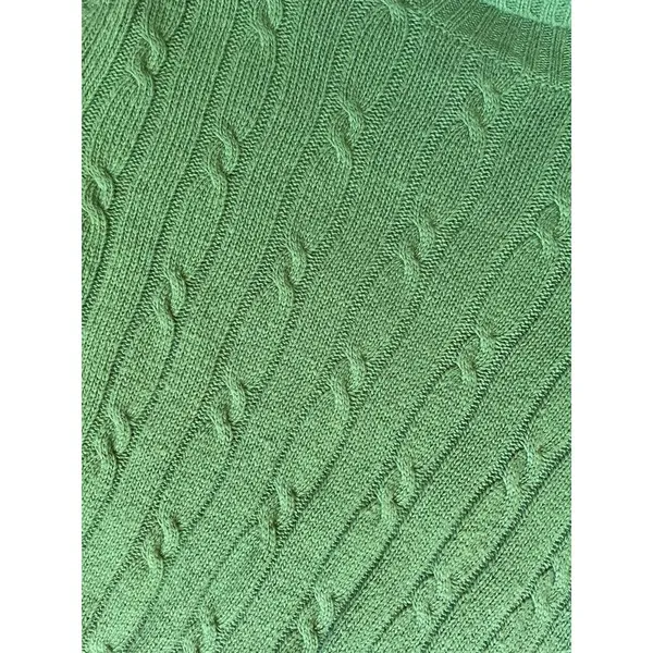 Merona Grass Green Cable Knit Turtleneck Sweater Size XL - Image 3