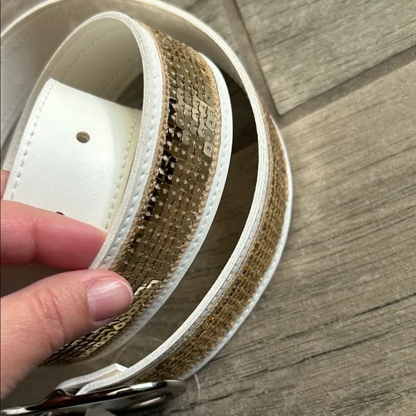 Fresh White and Brown Woven Belt - Image 3