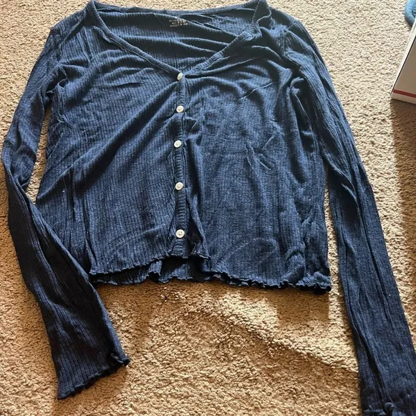 Aerie‎ medium blue blouse - Image 7