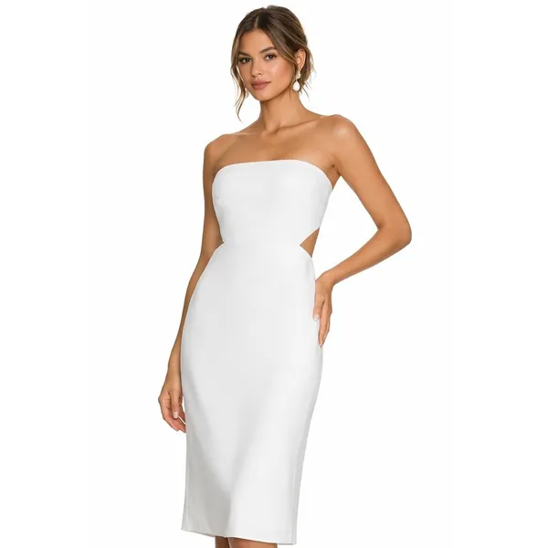 Sachin & Babi Sadie‎ Strapless White Midi Dress NWT Size 0 - Image 8