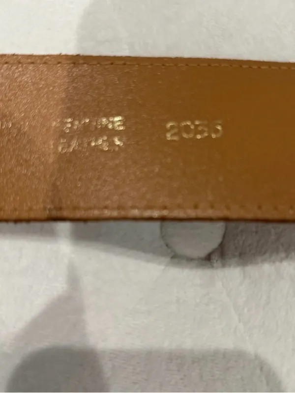 Women’s leather belt with 2 tone buckle - Image 5