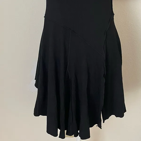 Halara Ribbed Tank Dress Black Size XS New - Image 4