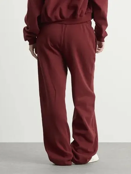 Skims (Gar) Cotton Fleece Classic Straight Leg Pant | Color MERLOT | Size Large - Image 4