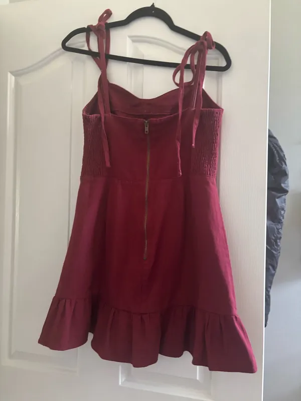 Maroon Mini Dress Red Size M - Image 3