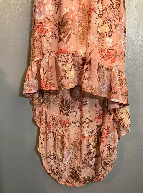 As U Wish pink floral high low dress nwt - Image 3