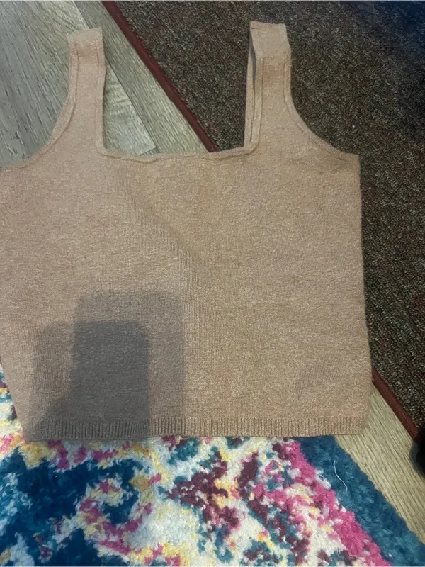 Abercrombie Brown Knit Square-Neck Tank Top - Image 4
