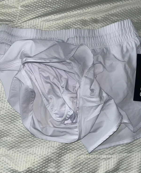Velocity White Workout Shorts - Image 3