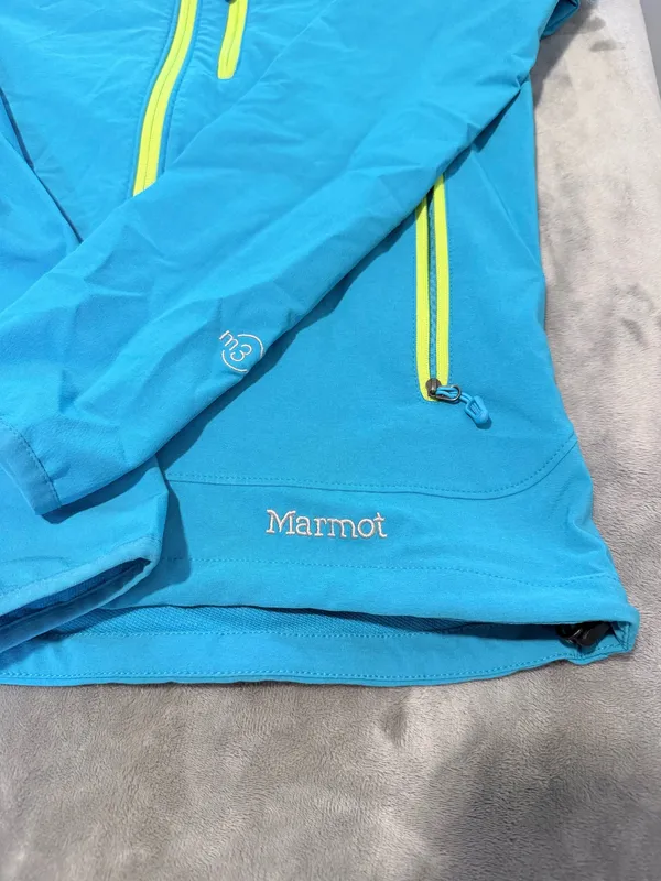 Marmot Womens Small S Jacket Teal Water Repellent Tempo Active Breathable Zip - Image 6