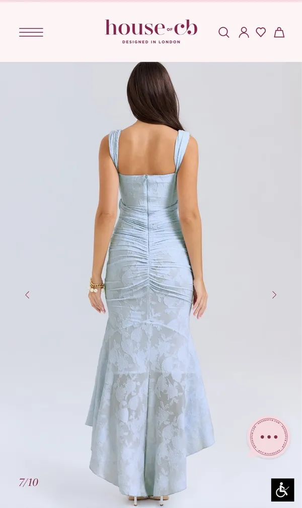 House of CB Cesca Dress (Blue) Like New - Image 4