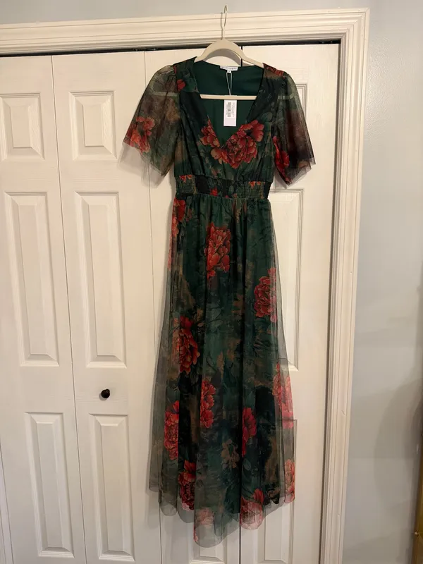 NWT Baltic Born Green Tulle Maxi Dress - Image 4