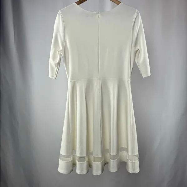 Lulus Sheer Factor Mesh Skater Dress‎ in White Size Medium - Image 9