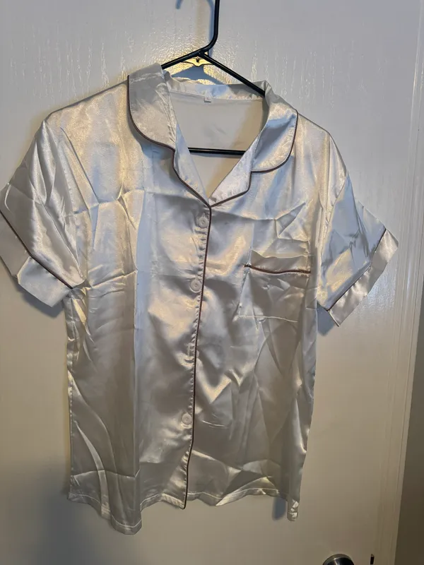 Silk Sleep Set White Size L - Image 3