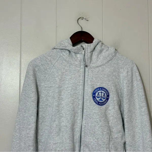 Lululemon Scuba Full Zip Hoodie Gray Size 14 NWT Cotton Athleisure Jacket Logo - Image 2