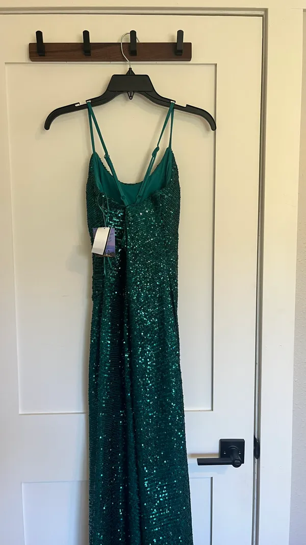 Emerald Green Prom Dress Size M - Image 6
