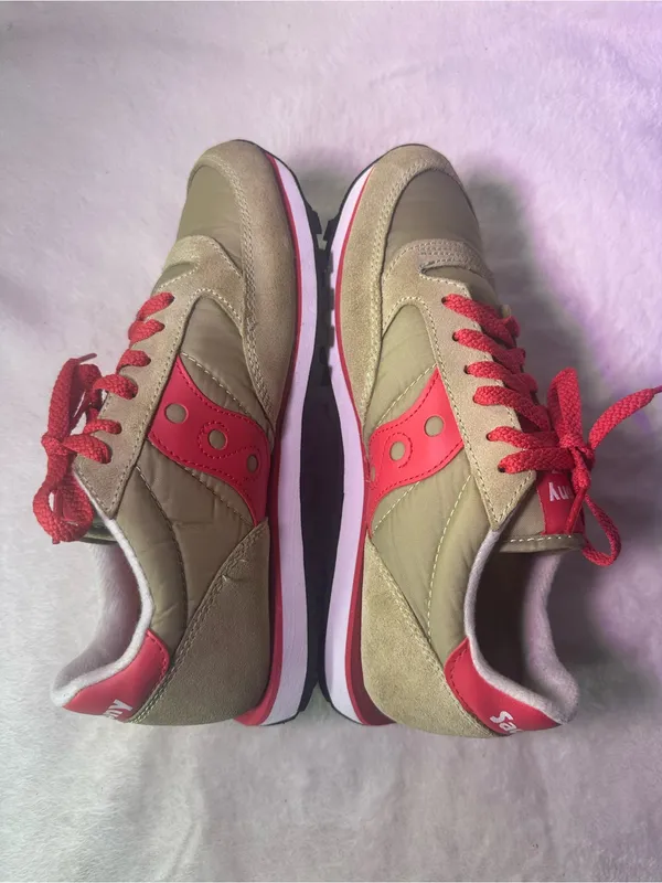 Saucony Women's Olive and Pink Low-Top Sneakers - Image 7