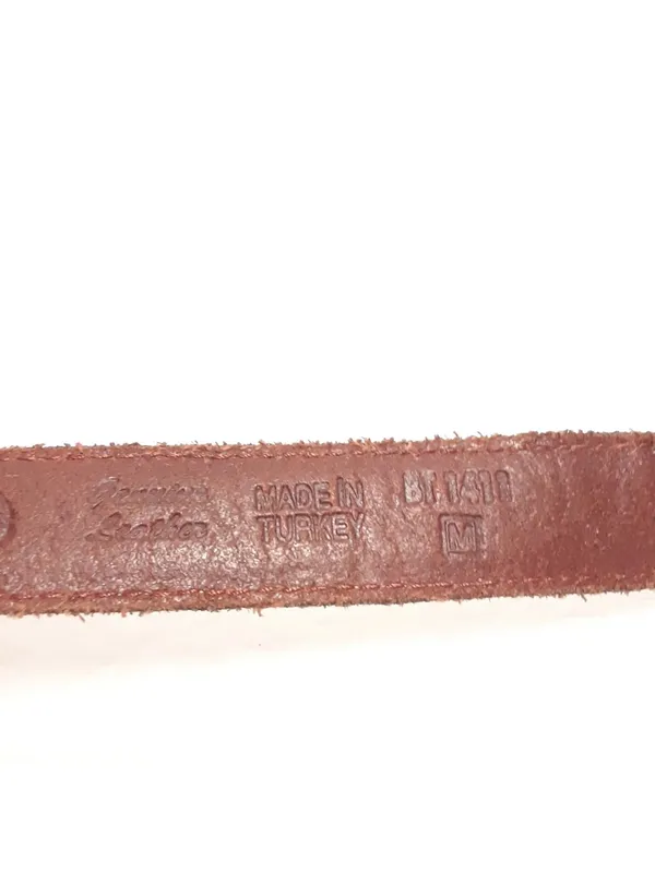Fossil Patchwork Leather Belt - size Medium,Brown Blue Red BOHO western - Image 7