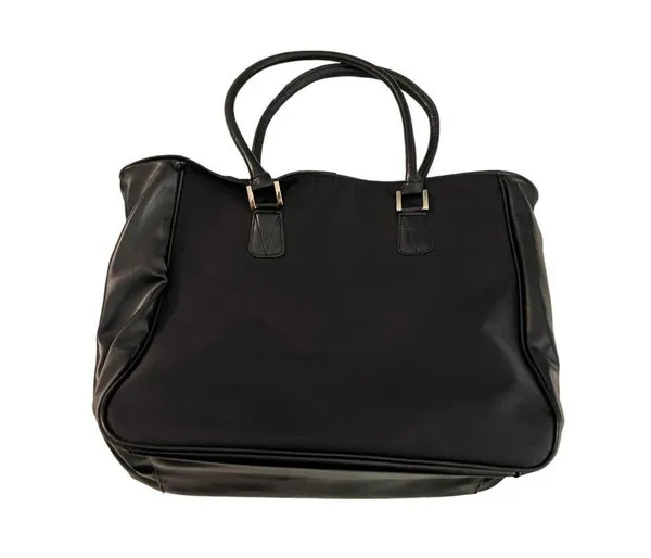 Crabtree & Evelyn large black tote bag purse snap closure 12" x 14" x 5" NWT - Image 4