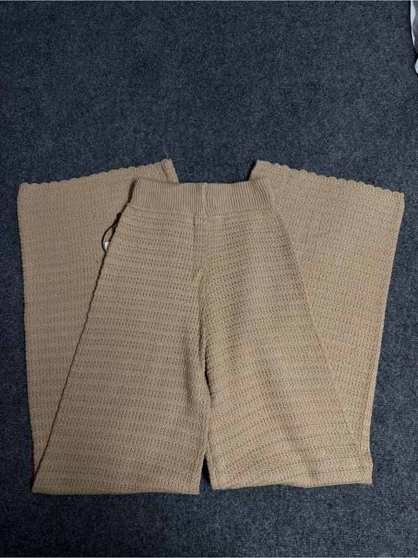 Sincerely Jules Waffle-Knit Tan Lounge Pants - Image 3