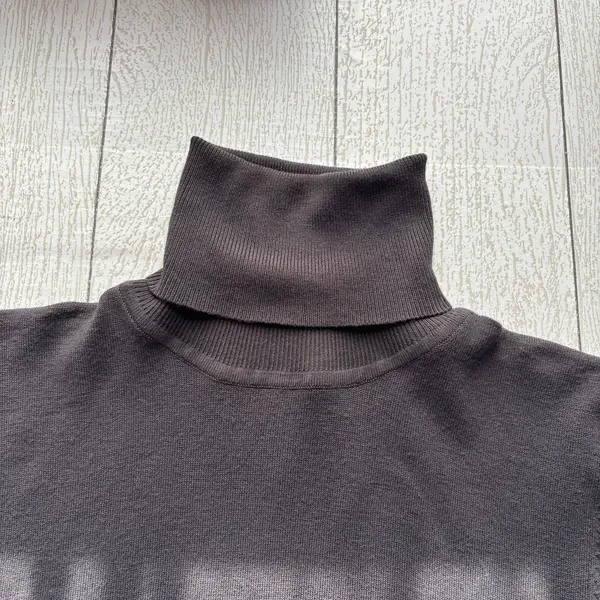 Zara Gray Knit Turtleneck Sweater Dress Size L - Image 2