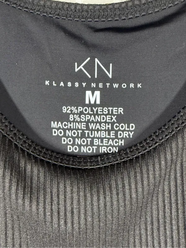 Klassy Network Black‎ Ribbed Sleeveless Bodysuit - Image 3