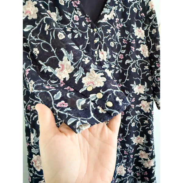 Sézane‎ | Sezane | Robe Aure Floral Mini Dress Navy | Sz 38 / US Sz 6 - Image 3
