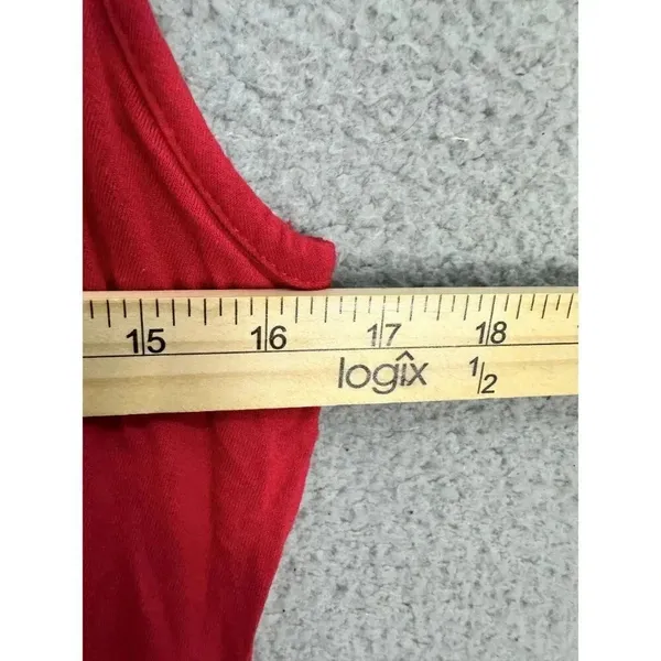 Olivia Rae midi sundress‎ womens small red sleeveless high waist blouson beach - Image 6