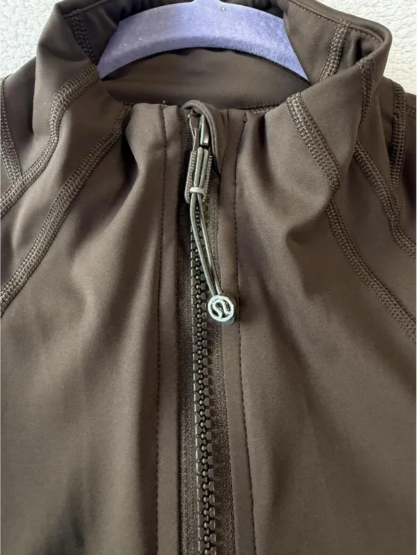 Lululemon Brown Matching Activewear Set Zip Jacket and High-Waist Leggings Size - Image 5