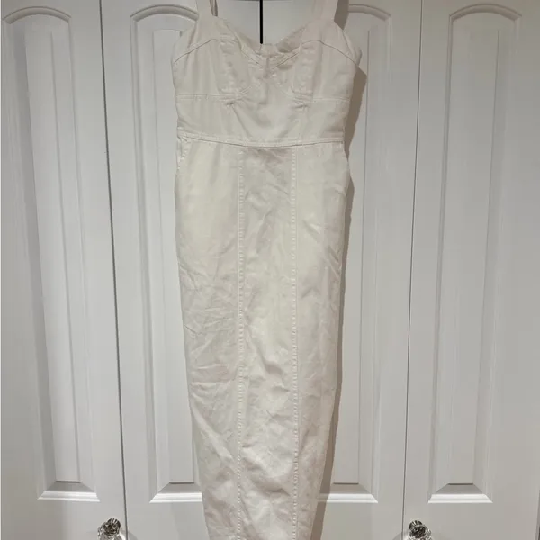 Young Fabulous &‎ Broke White denim Dress small - Image 2