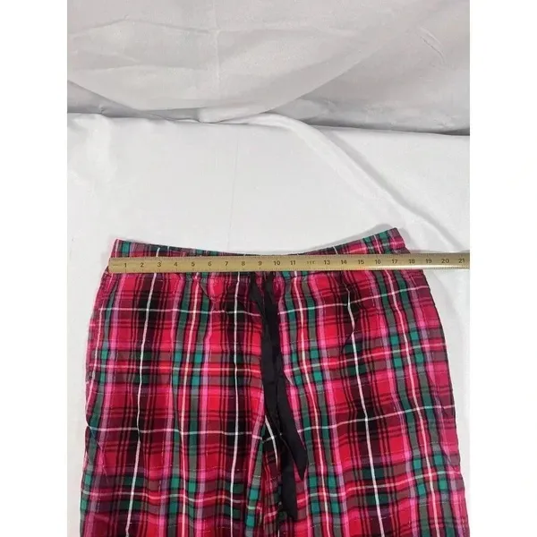 Victorias Secret Red Black Plaid 2 Piece Pajama Set Size XL - Image 7