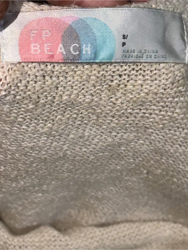 Free People FP Beach Knit Hamptons Maxi Dress Wrap Boho‎ Coastal S - Image 5
