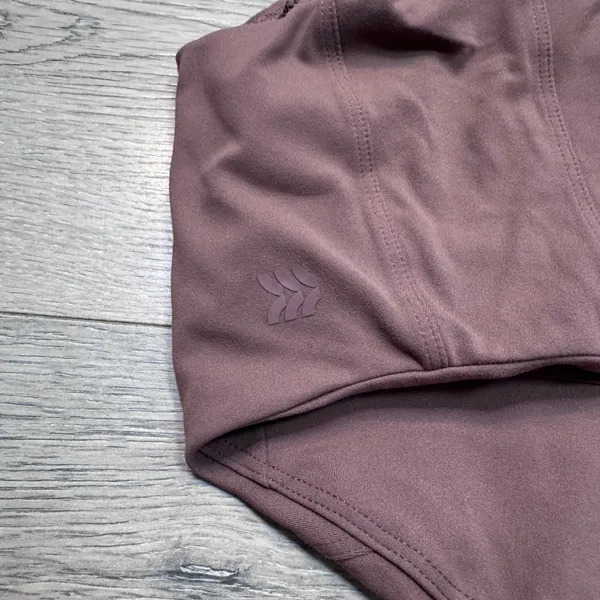 All‎ in Motion Womens Corset Sports Bra Brown Square Neck Curved Hem XSmall XS - Image 3