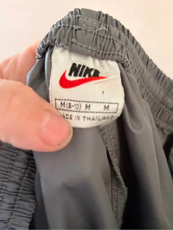 Vintage Nike Track Pants Grey Blue Nike-FIT Windbreaker Joggers Size M - Image 6