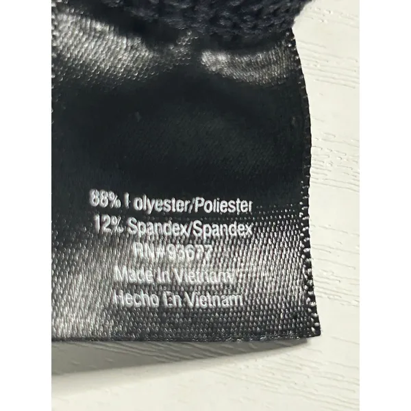 Xersion Black Athletic Capri Leggings Purple Drawstring Size Large - Image 9