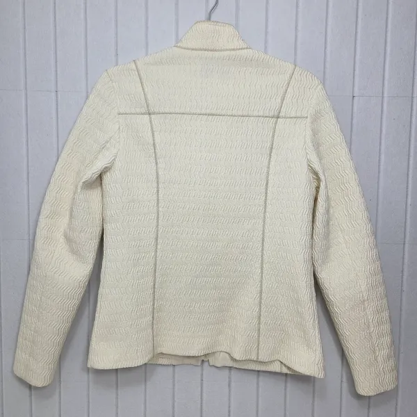 PENDLETON Vintage ZIP Up Front Cream Textured LINED‎ JACKET Size S - Image 3